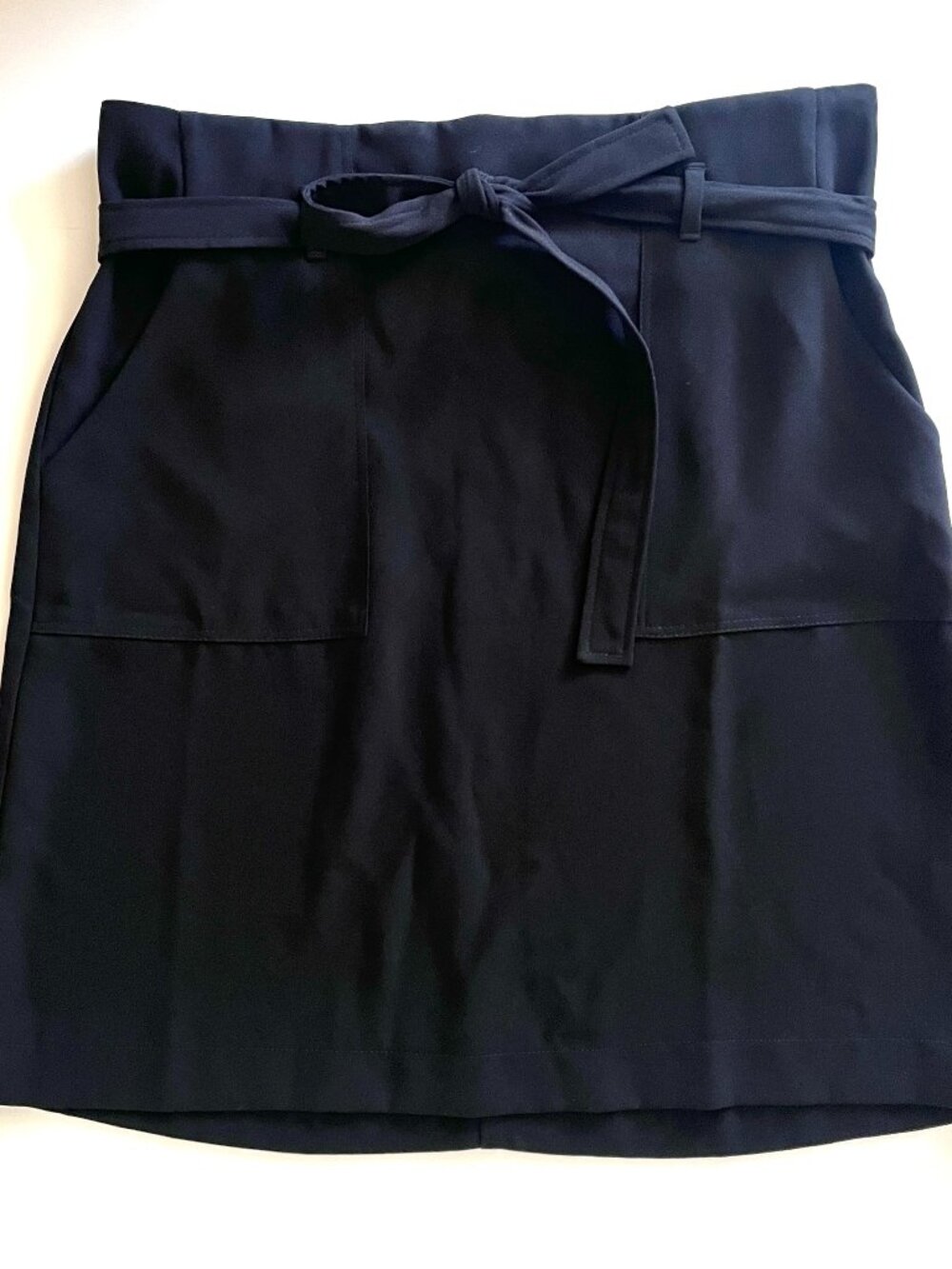 NWT Karen Kane Lifestyle Paperbag Skirt Black Large